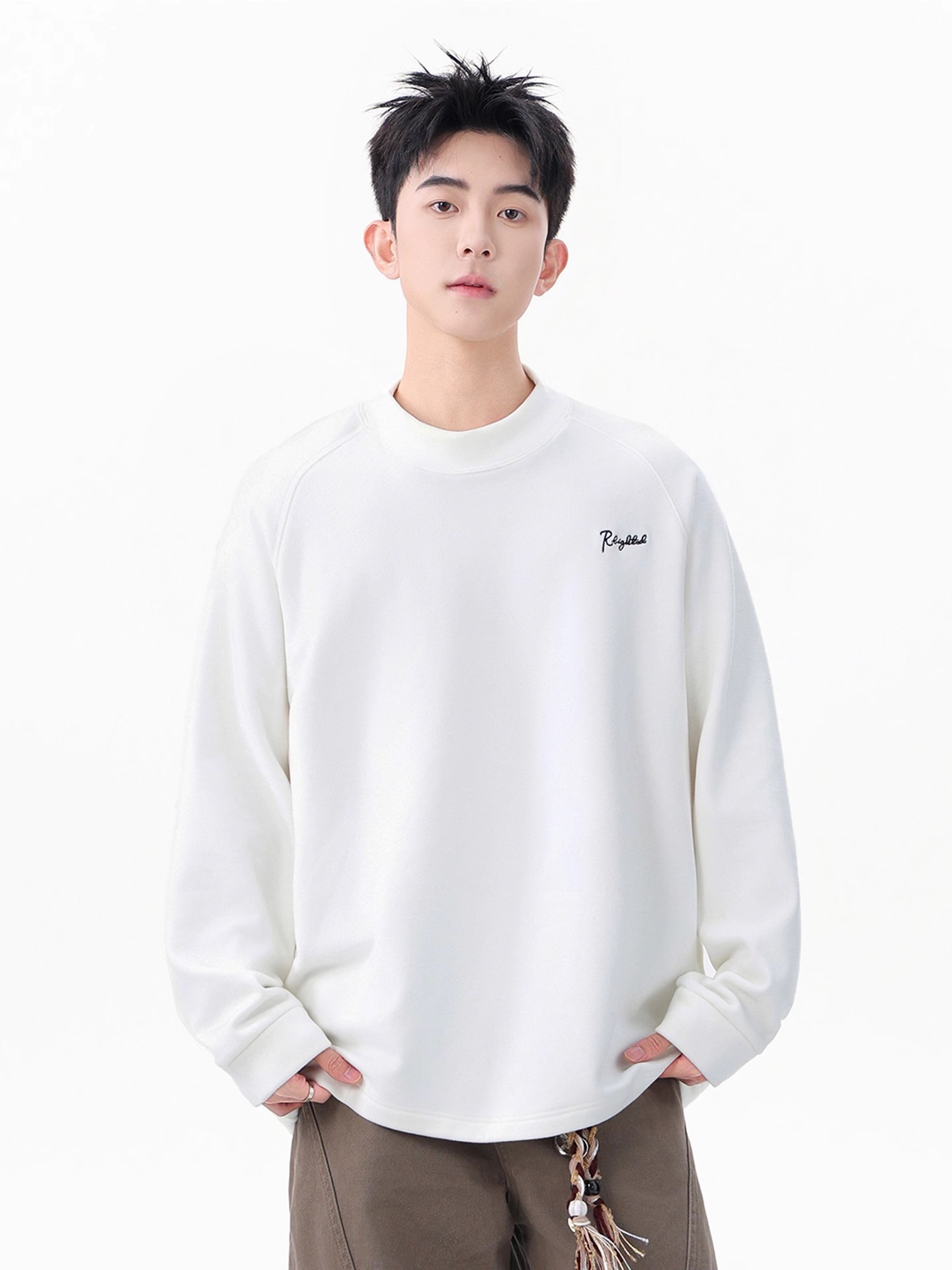 Winter Sweatshirt Men's 380g Loose Round Neck Bottoming Shirt